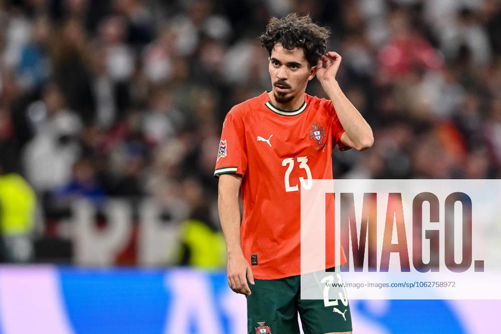 Vitinha (Portugal) gestures during the UEFA Nations League 2025 semifinal match between Germany and Portugal at Munich Football Arena on June 4, 2025 in Munich, Germany. (Photo by Harry Langer DeFodi Images)