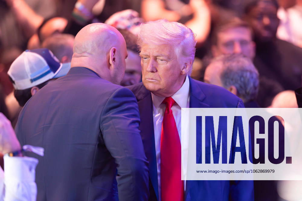 UFC 316 em New Jersey nos Estados Unidos Donald Trump, former U.S. President, is seen attending UFC¯316 at the Prudential Center in Newark, New Jersey, on Saturday, June¯7, 2025 NEW YORK NEW YORK UNITED OF AMERICA