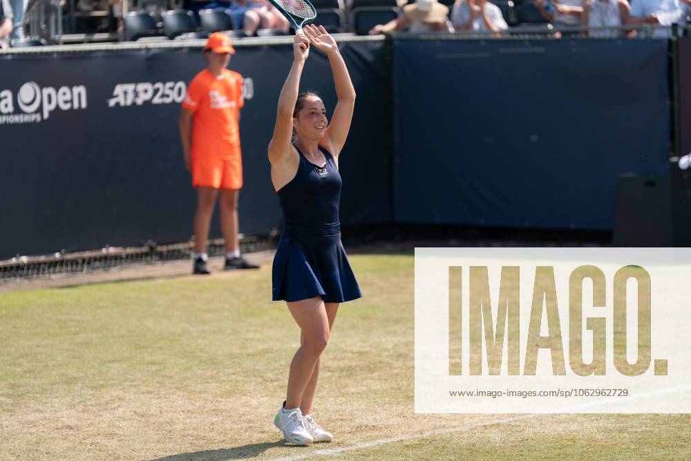 2025-06-13 2025 Libema Open Grass Court Championships Autotron ROSMALEN, NETHERLANDS - JUNE 13: Elisabetta Cocciaretto of Italy during the 2025 Libema Open Grass Court Championships at Autotron on June 13, 2025 in Rosmalen, Netherlands. Rosmalen Autotron Netherlands Content not available for redistribution in The Netherlands directly or indirectly through any third parties.
