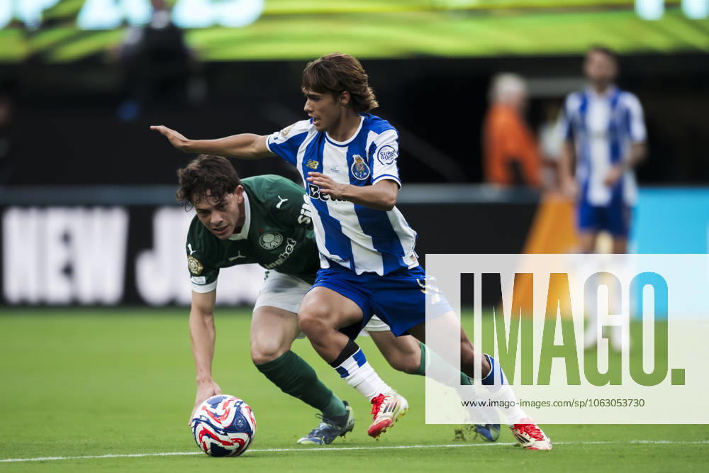 SE Palmeiras v Porto FC - FIFA Club World Cup Rodrigo Mora of FC Porto competes for the ball with Agustin Giay of SE Palmeiras during the FIFA Club World Cup football match between SE Palmeiras and Porto FC. East Rutherford United States of America