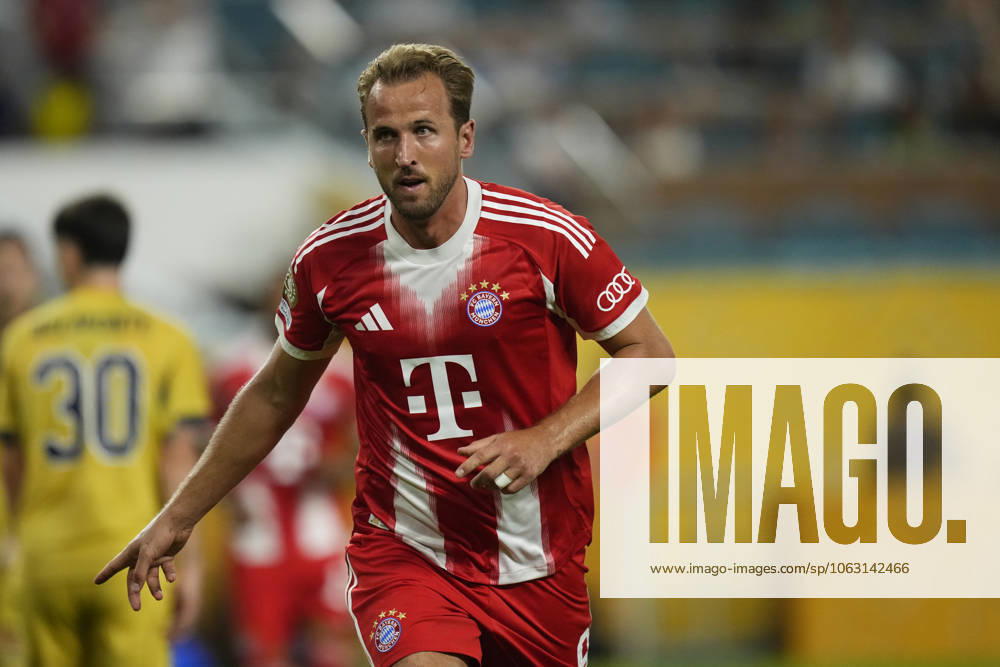 FC Bayern München v CA Boca Juniors: Group C - FIFA Club World Cup 2025 Harry Kane centre-forward of Bayern Munich and England celebrates after scoring his sides first goal during the FIFA Club World Cup 2025 group C match between FC Bayern München and CA Boca Juniors at Hard Rock Stadium on June 20, 2025 in Miami Gardens, Florida. Miami Gardens Florida United States