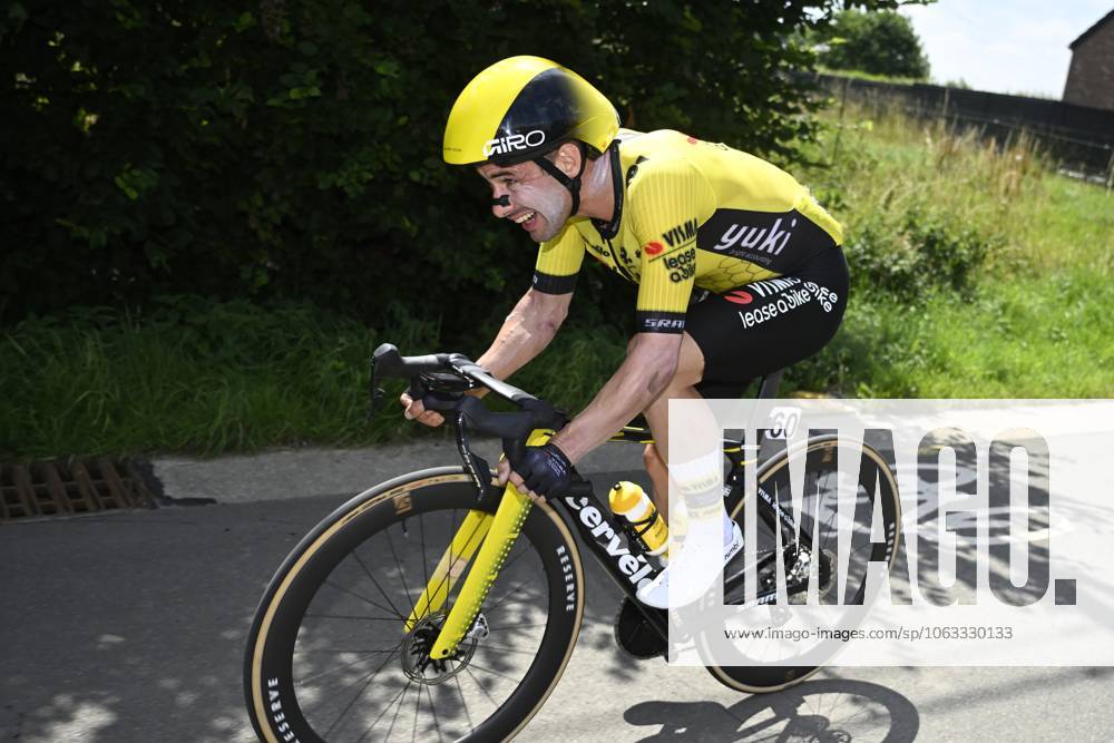 Belgian Victor Campenaerts of Team Visma-Lease a Bike pictured in action during the men s elite road race of the Belgian Cycling Championships, 230km from and to the Grand Place square in Binche on Sunday 29 June 2025. POOLxNICOxVEREECKEN x128060236x