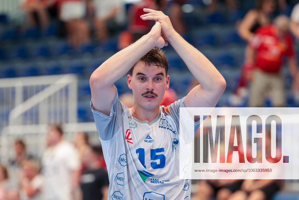 2. Handball Bundesliga, Nachholspiel, TuSEM Essen - Dessau-Rosslauer HV 06, Marcel Nowak (Dessau-Rosslauer HV 06) jubelt, Essen Sporthalle Am Hallo NRW Deutschland xRHR-FOTO DEx