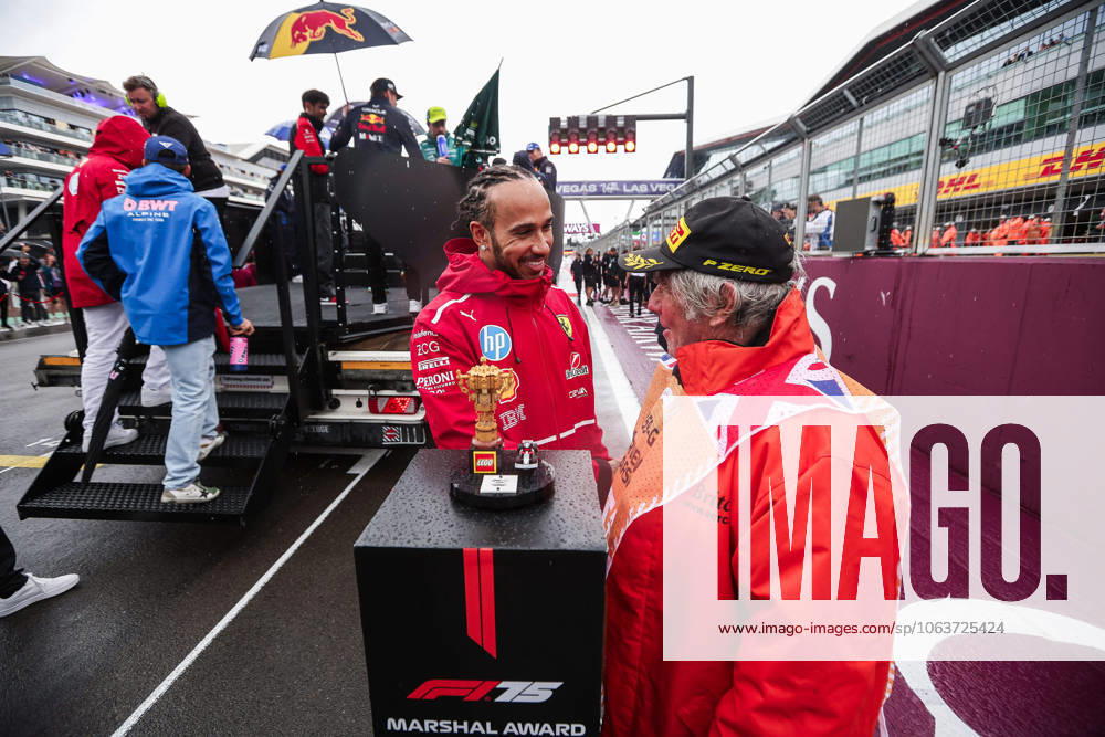F1 - BRITISH GRAND PRIX 2025 HAMILTON Lewis (gbr), Scuderia Ferrari SF-25, portrait and LEGO Marshal Award during the Formula 1 Qatar Airways British Grand Prix 2025, 12th round of the 2025 FIA Formula One World Championship, WM, Weltmeisterschaft from July 4 to 6, 2025 on the Silverstone Circuit, in Silverstone, United Kingdom - SilverstoneUnited Kingdom