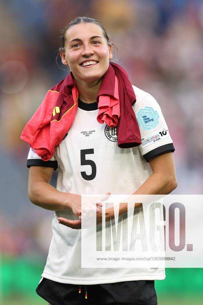 Carlotta Wamser of Germany Women reacts at full time Germany Women v Denmark Women, UEFA European Women s Championship, Football, St. Jakob-Park, Basel, Switzerland - 08 Jul 2025Basel St. Jakob-Park Switzerland