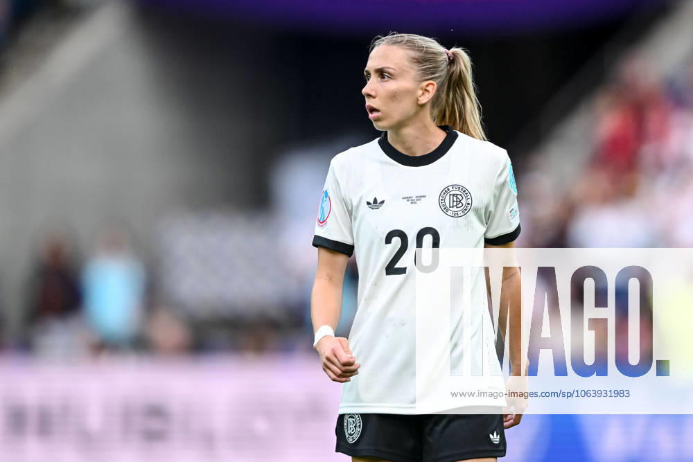 Elisa Senss (Germany) Looks on during the UEFA Women s EURO 2025 Group C match between Germany and Denmark at St. Jakob‘Park on July 8, 2025 in Basel, Switzerland. (Photo by Harry Langer DeFodi Images)
