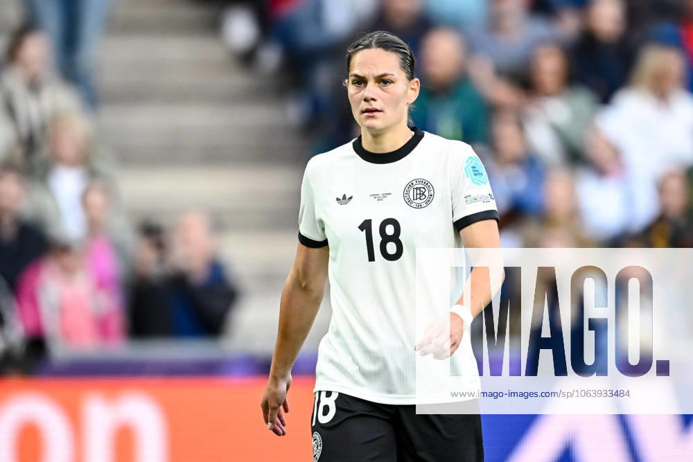 Giovanna Hoffmann (Germany) Looks on during the UEFA Women s EURO 2025 Group C match between Germany and Denmark at St. Jakob‘Park on July 8, 2025 in Basel, Switzerland. (Photo by Harry Langer DeFodi Images)
