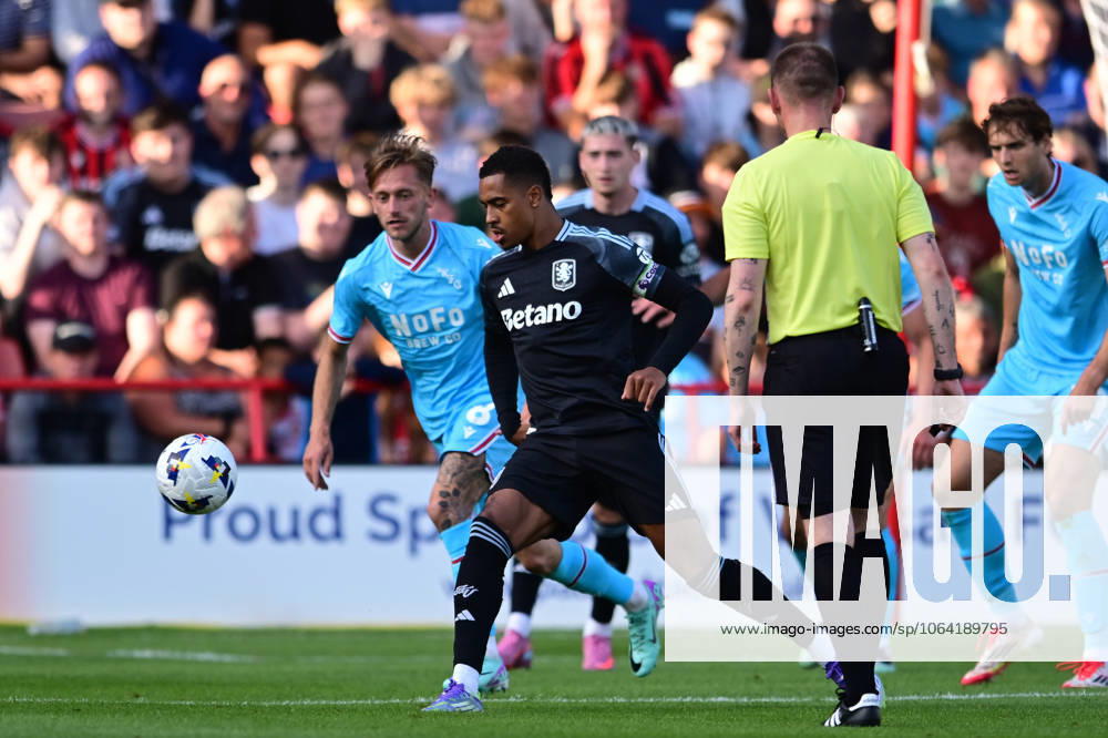 Walsall v Aston Villa Pre-Season Friendly 16 07 2025. Aston Villa forward Jacob Ramsey (41) looks to release the ball during the Pre-Season Friendly match between Walsall and Aston Villa at the Pallet_Track Bescot Stadium, Walsall, England on 16 July 2025. Walsall Pallet-Track Bescot Stadium West Midlands England Editorial use only ,
