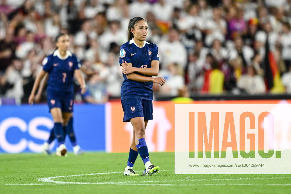 Selma Bacha (France) looks dejected during the UEFA Women s EURO 2025 Quarter-Final match between France and Germany at St. Jakob-Park on July 19, 2025 in Basel, Switzerland. (Photo by Harry Langer DeFodi Images)