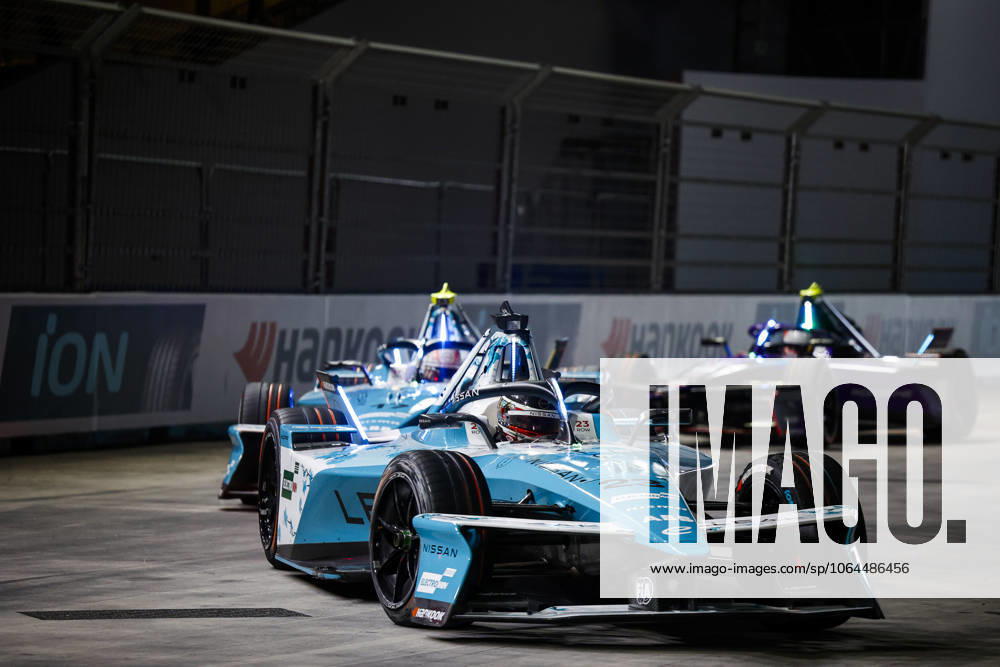 2025 FORMULA E LONDON ePRIX 23 ROWLAND Oliver (gbr), Nissan Formula E Team, Nissan e-4ORCE 05, action during the London ePrix, 15th and 16th round of the 2024-25 ABB FIA Formula E World Championship, WM, Weltmeisterschaft on the ExCel London Circuit from July 25 to 27, 2025 in London, United Kingdom -