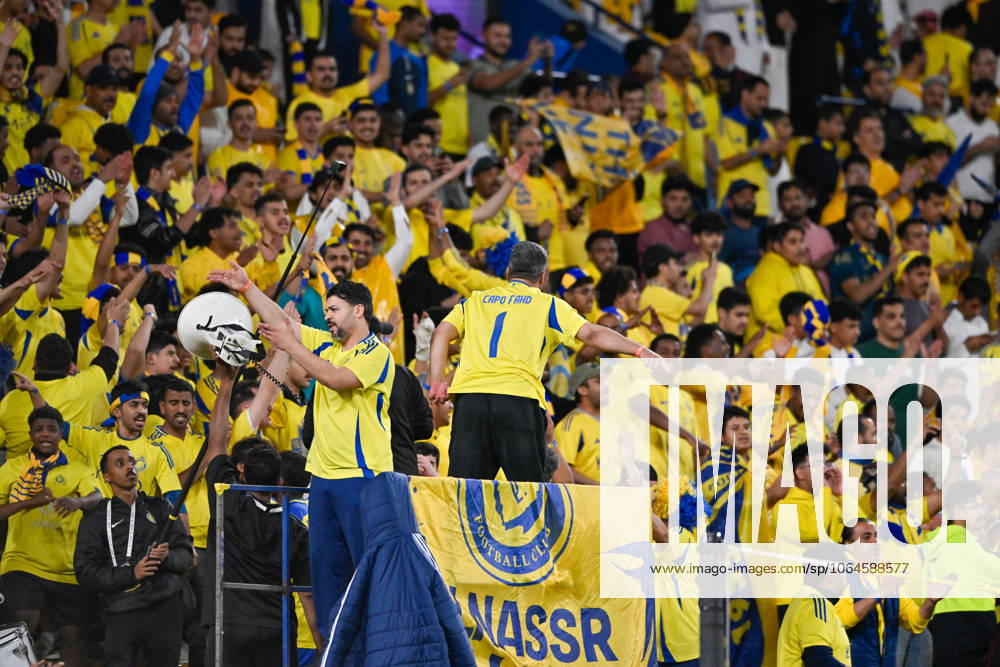 Al-Nassr v Esteghlal - AFC Champions League RIYADH, SAUDI ARABIA - MARCH 10: Fans of Al-Nassr follow the AFC Champions League Elite football match between Al-Nassr and Esteghlal at Al-Awwal Park in Riyadh, Saudi Arabia on March 10, 2025. Riyad Suudi Arabistan. Editorial use only. Please get in touch for any other usage.