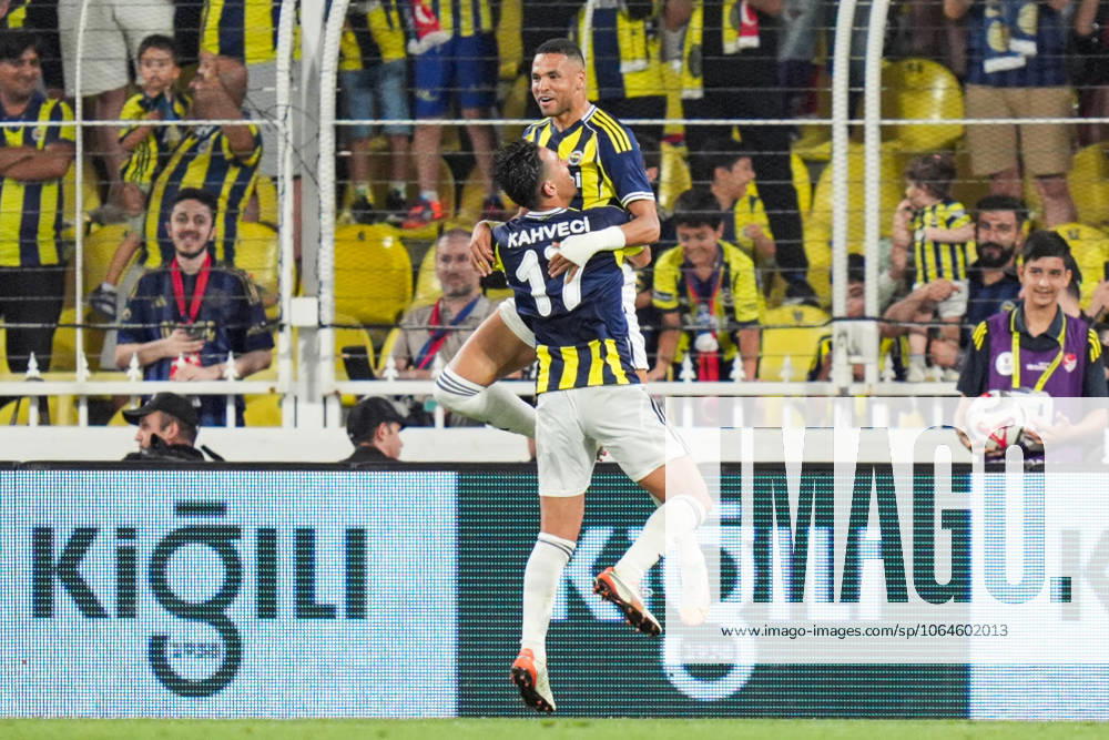 Fenerbahce v Lazio - Friendly match ISTANBUL, TURKIYE - JULY 30: Irfan Can Kahveci (17) and Youssef En-Nesyri (R) of Fenerbahce celebrate a goal during the friendly match between Fenerbahce and Lazio at Chobani Stadium in Istanbul, Turkiye, on July 30, 2025. Cemal Yurttas Anadolu Istanbul Turkey. Editorial use only. Please get in touch for any other usage.