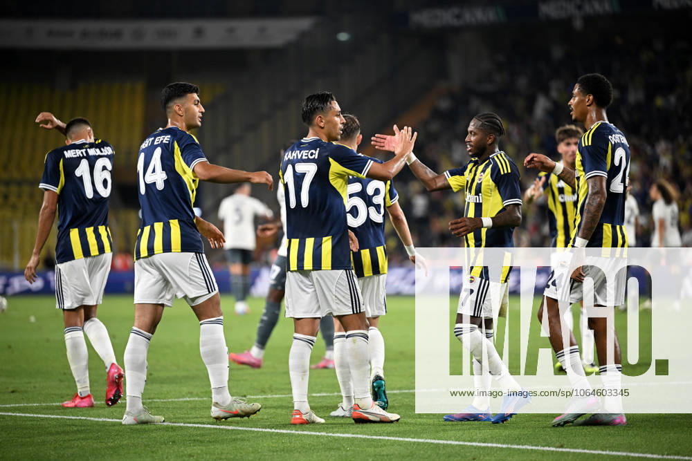 Fenerbahce v Lazio - Friendly match ISTANBUL, TURKIYE - JULY 30: Irfan Can Kahveci (17) of Fenerbahce celebrates after scoring a goal with his teammates during a friendly match against Lazio at Chobani Stadium in Istanbul, Turkiye, on July 30, 2025. Ali Atmaca Anadolu Istanbul Turkey. Editorial use only. Please get in touch for any other usage.