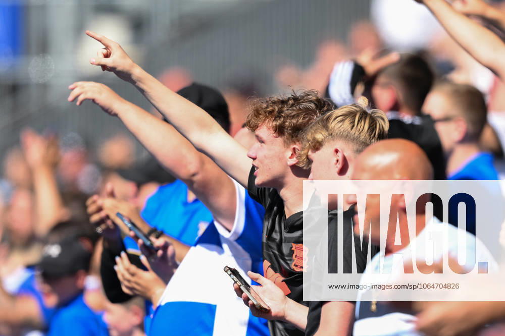 Birmingham City v Nottingham Forest - Pre-season Friendly Birmingham City supporters celebrate after Jay Stansfield of Birmingham City scores a goal during the Pre-Season Trevor Frances Memorial match between Birmingham City and Nottingham Forest at St Andrews @ Knighthead Park in Birmingham, England, on August 2, 2025. Birmingham West Midlands United Kingdom