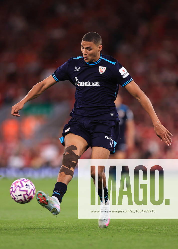 Football - Pre-Season Friendly - Liverpool v Athletic Bilbao 4th August 2025 - Pre-Season Friendly - Liverpool v Athletic Bilbao - Maroan Sannadi of Athletic Bilbao - Photo: Simon Stacpoole Offside. Liverpool UK