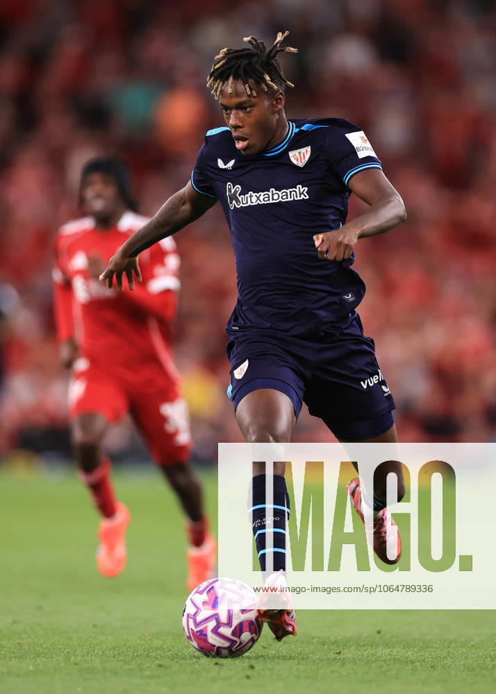 Football - Pre-Season Friendly - Liverpool v Athletic Bilbao 4th August 2025 - Pre-Season Friendly - Liverpool v Athletic Bilbao - Nico Williams of Athletic Bilbao - Photo: Simon Stacpoole Offside. Liverpool UK