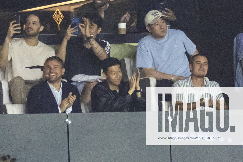 South Korean superstar Son Heung-min watches during the Leagues Cup 2025 soccer match between Los Angeles FC and the Tigres UANL at BMO Stadium, August 5, 2025 in Los Angeles. Los Angeles USA - ZUMAc68_ 20250805_zaf_c68_016