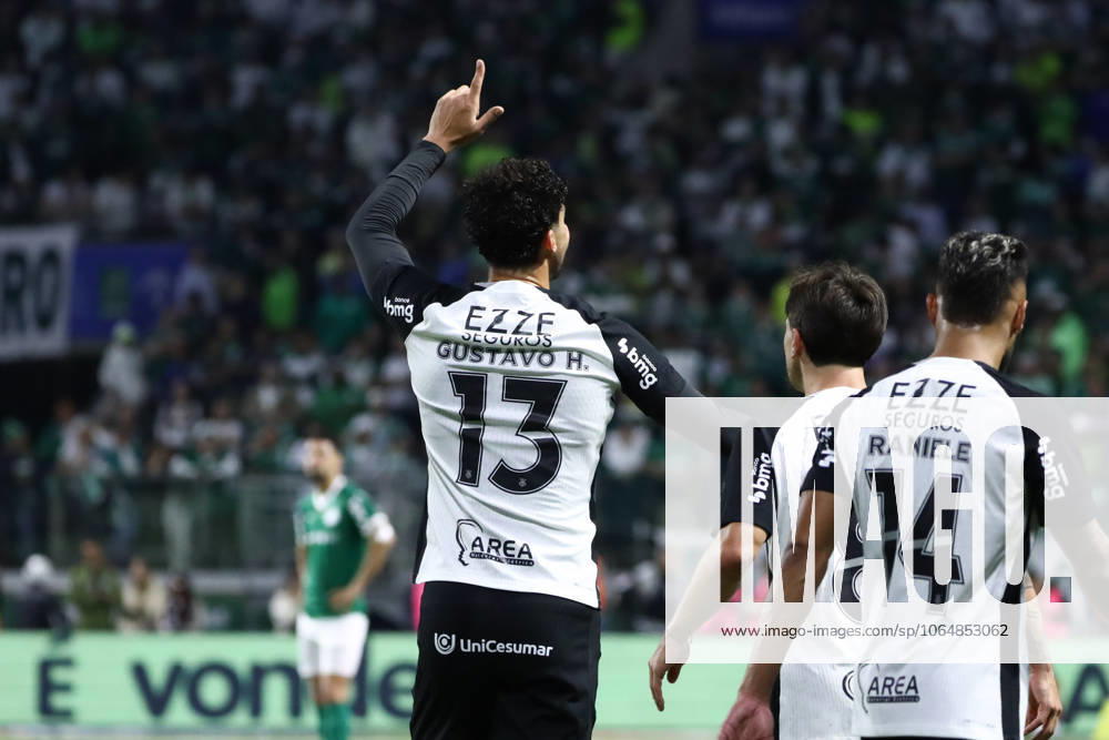 Palmeiras and Corinthians in the round of 16 of the Copa do Brasil Gustavo Henrique of Corinthians celebrates his goal during the match against Palmeiras in the second leg of the round of 16 of the Copa do Brasil, at Allianz Parque, west of Sao Paulo, this Wednesday, the 6th. SoO PAULO SoO PAULO BRAZIL