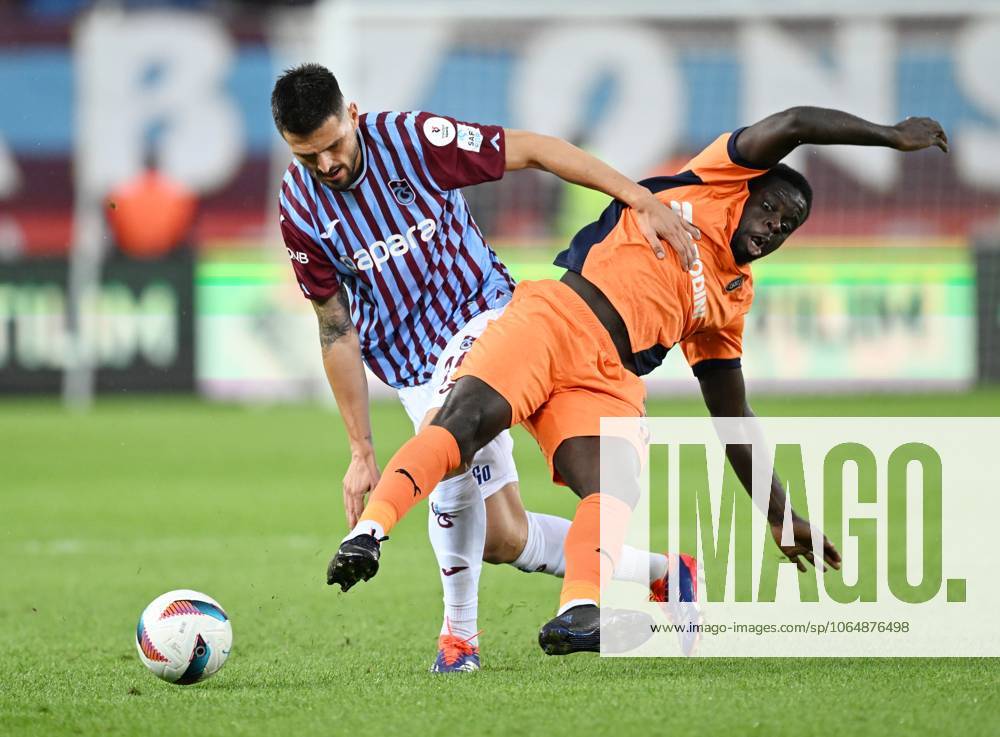 Trabzonspor v Basaksehir - Turkish Super Lig TRABZON, TURKIYE - OCTOBER 19: Okay Yokuslu (L) of Trabzonspor in action during the Turkish Super Lig week 9th match between Trabzonspor and Basaksehir at Papara Park in Trabzon, Turkiye on October 19, 2024. Trabzon Turkey. Editorial use only. Please get in touch for any other usage.