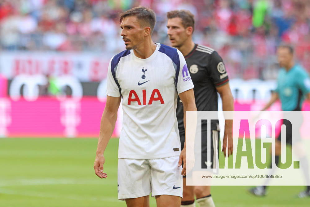 Joao Palhinha (Tottenham) Porträt, Portrait, Fussball Testspiel FC Bayern München - Tottenham Hotspur 07.08.2025 Allianz Arena FOTO: Mladen Lackovic LakoPress