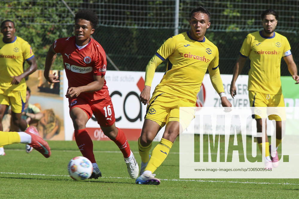 CALCIO - Amichevole - Hellas Verona FC vs St. Pauli Santana do Nascimiento Giovane of Hellas Verona FC play the ball during St Pauli FC 1910 vs Hellas Verona FC, 5° Test Match, at Velly Arena in Imst (A), on August 09, 2025. Imst Austria