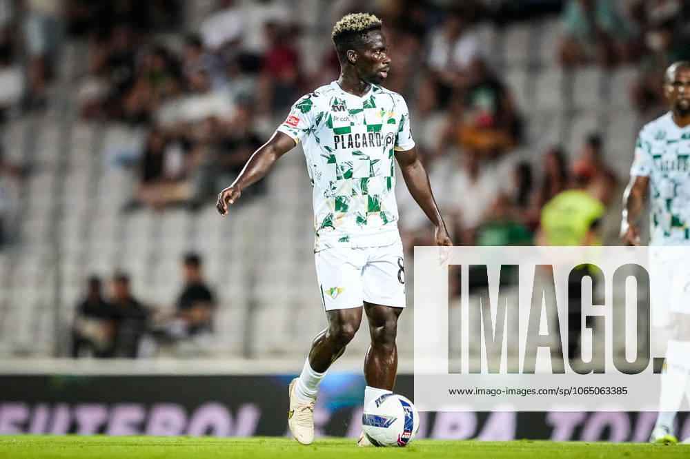 Lawrence OFORI of Moreirense FC during the Liga Portugal Betlic match between Moreirense FC and FC Alverca at Estadio Comendador Joaquim de Almeida Freitas on August 10, 2025 in Moreira de Conegos, Portugal. Moreira De Conegos Portugal - ZUMAm308 20250810_zsp_m308_019