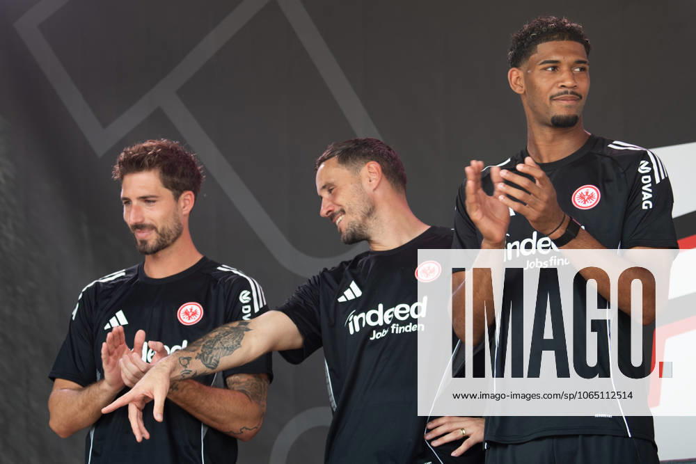 2025.08.13 Familientag der Eintracht Frankfurt v.l., goalkeeper, Torwart Kevin Trapp (Eintracht Frankfurt) und goalkeeper, Torwart Jens Grahl (Eintracht Frankfurt) goalkeeper, Torwart Kaua Morais dos Santos (Eintracht Frankfurt)