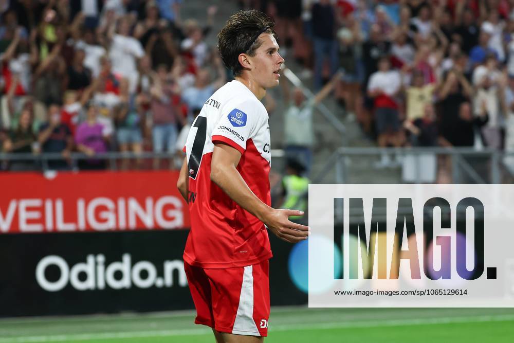 , stadium Galgenwaard , season 2025 2026 , UEFA Europa League football , Third qualifying round 2nd leg , match between FC Utrecht and Servette , picture shows FC Utrecht player Victor Jensen celebrating the 1-0 Utrecht - Servette x30500045x