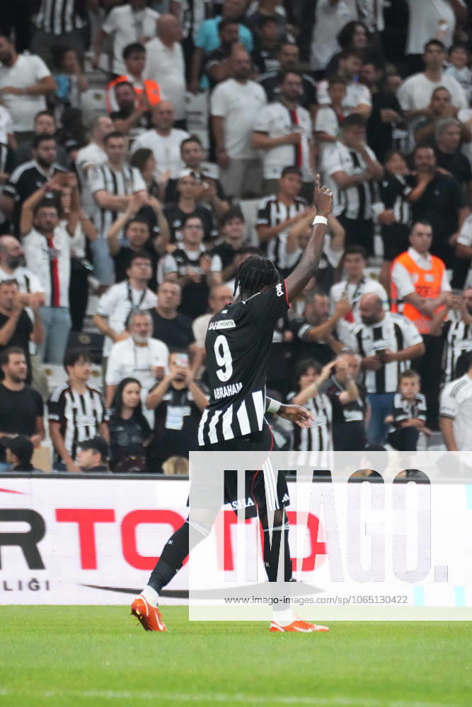 Tammy Abraham of Besiktas celebrates after scoring the second goal of his team during the UEFA Conference League 2025 26 Third Qualifying Round Second Leg match between Besiktas and St Patricks at Tupras Stadium on August 14, 2025 in Istanbul , Turkey. ( Photo by Seskimphoto ) Istanbul Turkey Istanbul Turkey