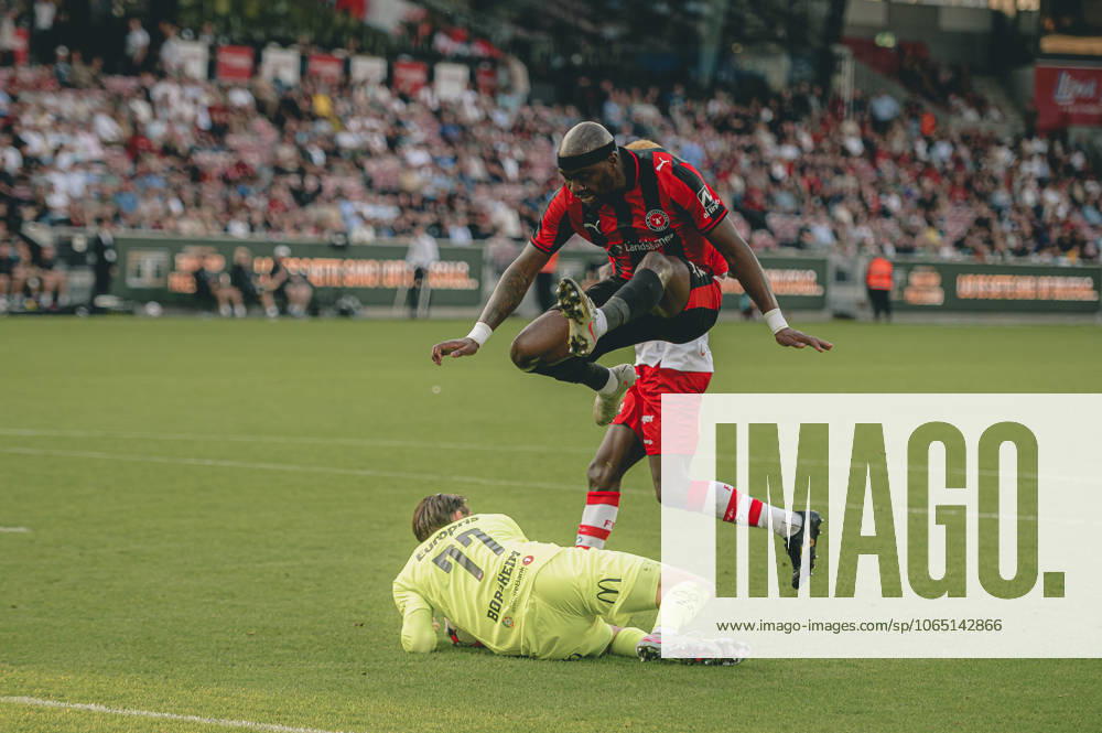 FC Midtjylland v Frederikstad - Europa League qualification Herning, Denmark - August 15: Edward Chilufya of FC Midtjylland during a Europa League qualification match against Fredrikstad at MCH Arena Herning MCH Arena Denmark