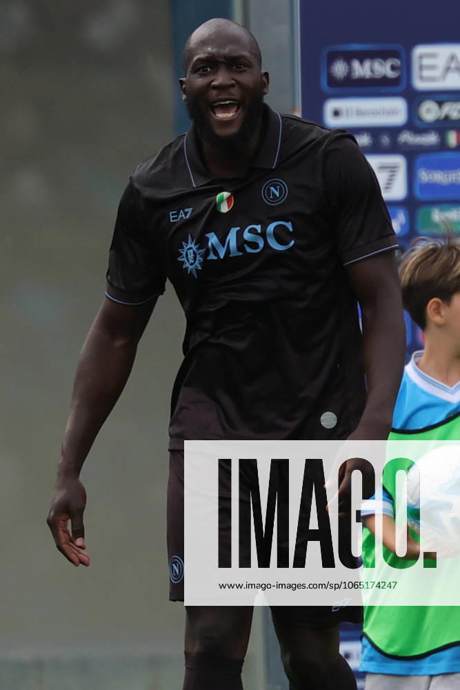 Napoli s Romelu Lukaku during the friendly match Napoli and Olympiakos at the Teofilo Patini Stadium in Castel Di Sangro, Central Southern Italy - Thursday, August 14 , 2025. -Soccer .
