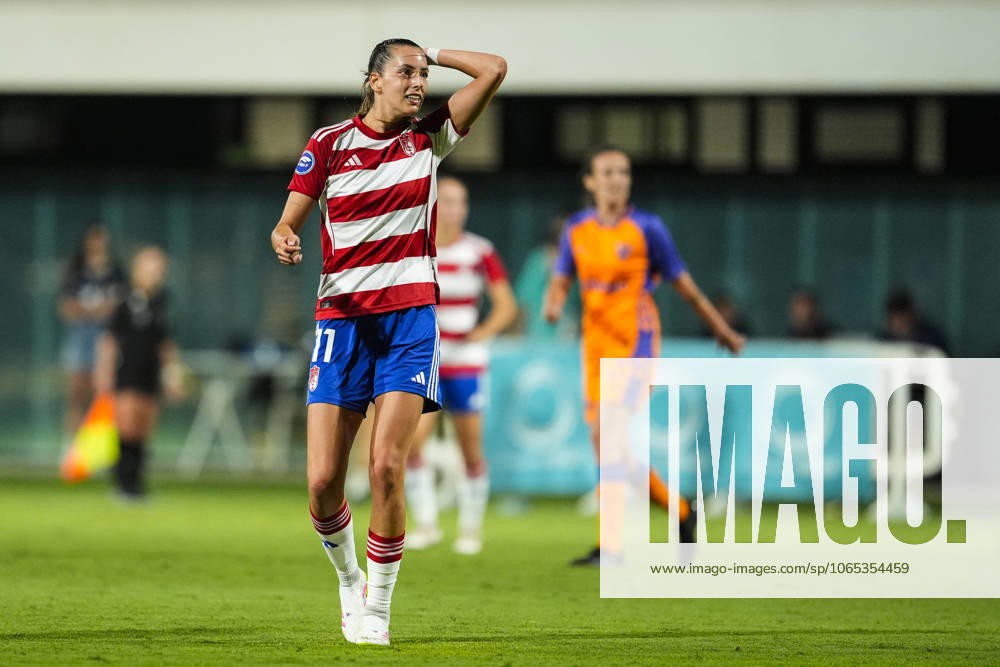 Andrea Gomez of Granada CF laments during Andalusian Women s Football Cup match played between Granada CF and Malaga CF at Rafael Gordillo City on August 20, 2025 in Sevilla, Spain Sevilla SPAIN - ZUMAa181 20250820_zaa_a181_118