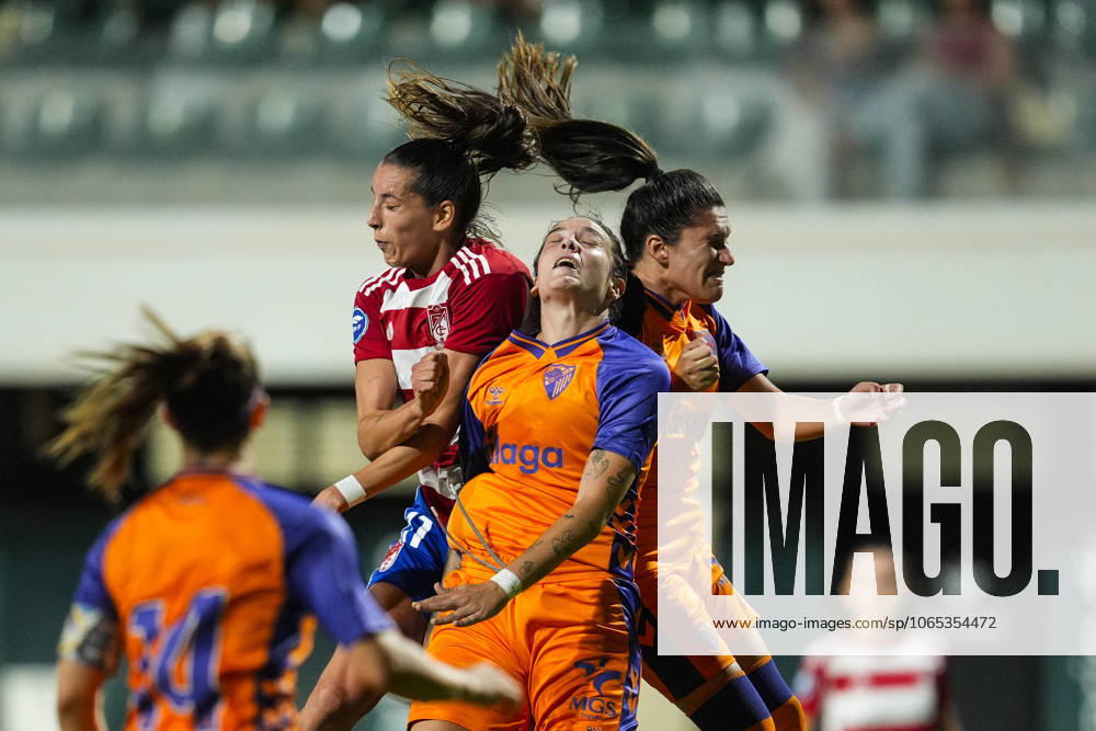 Andrea Gomez of Granada CF and Lorena Herrera of Malaga CF in action during Andalusian Women s Football Cup match played between Granada CF and Malaga CF at Rafael Gordillo City on August 20, 2025 in Sevilla, Spain Sevilla SPAIN - ZUMAa181 20250820_zaa_a181_122