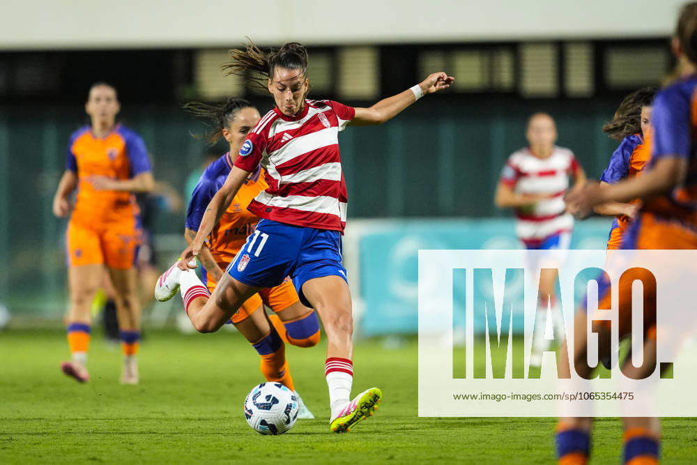 Andrea Gomez of Granada CF in action during Andalusian Women s Football Cup match played between Granada CF and Malaga CF at Rafael Gordillo City on August 20, 2025 in Sevilla, Spain Sevilla SPAIN - ZUMAa181 20250820_zaa_a181_125