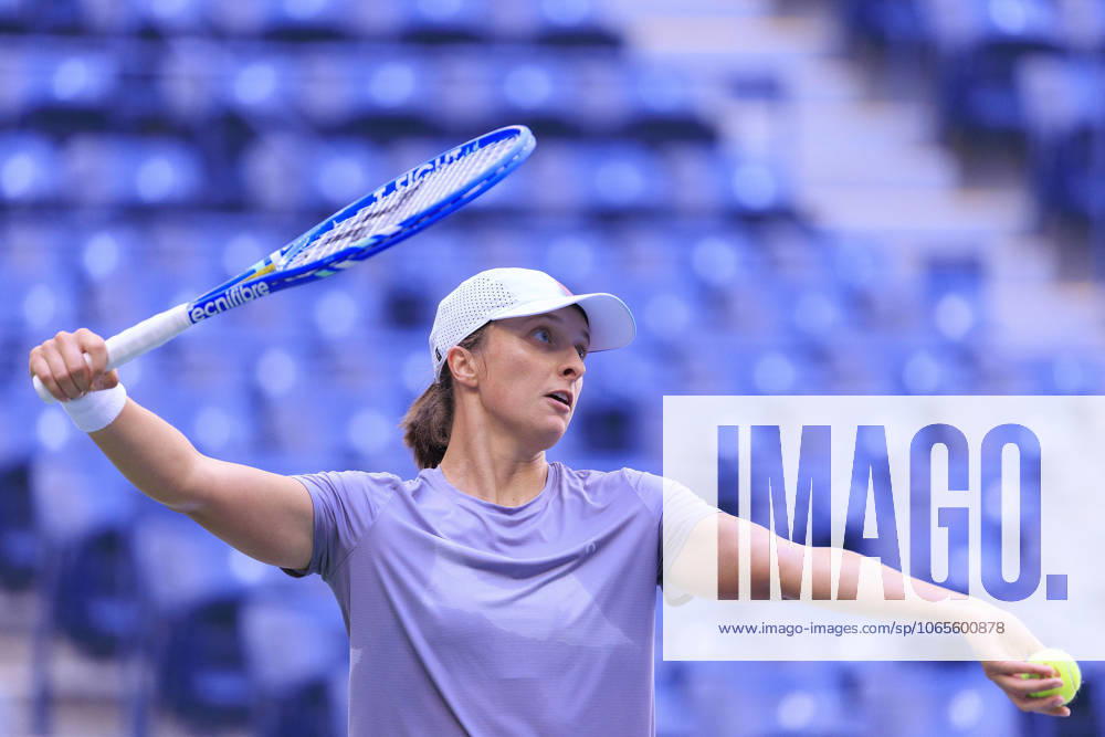 Iga Swiatek during her practice at the 2025 US Open at USTA Billie Jean King National Tennis Center on Tuesday August 26, 2025 in the Flushing neighborhood of the Queens borough of New York City. JAVIER ROJAS PI Flushing Meadows USA - ZUMAp124 20250826_zaa_p124_001