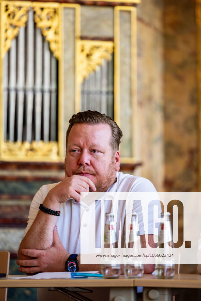 GER, Handball, Maenner, Saison 25 26, Daikin 1.Bundesliga,Pressekonferenz des ThSV Eisenach vor dem 1. Spieltag gegen den SC DHfK Leipzig Rene Witte (Geschaeftsfuehrer Manager ThSV Eisenach) 99817 Eisenach Stadtschloss Eisenach Thueringen Deutschland