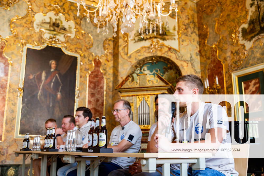 GER, Handball, Maenner, Saison 25 26, Daikin 1.Bundesliga,Pressekonferenz des ThSV Eisenach vor dem 1. Spieltag gegen den SC DHfK Leipzig Vincent Buechner (ThSV Eisenach,74) 99817 Eisenach Stadtschloss Eisenach Thueringen Deutschland