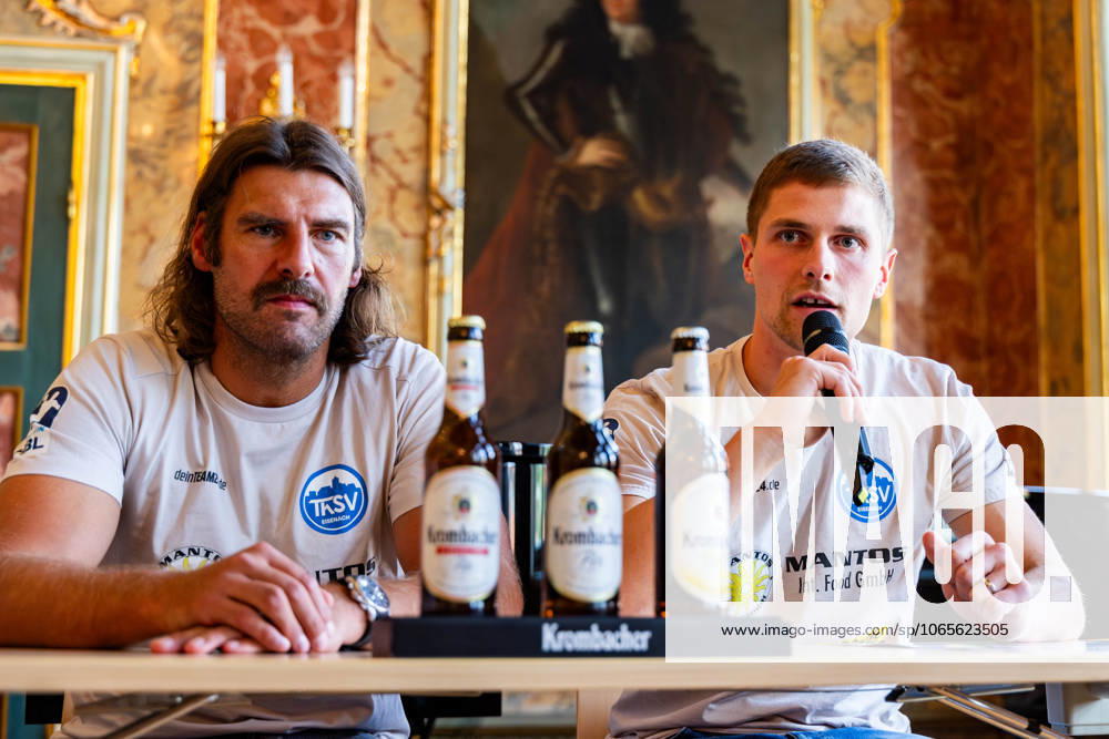 GER, Handball, Maenner, Saison 25 26, Daikin 1.Bundesliga,Pressekonferenz des ThSV Eisenach vor dem 1. Spieltag gegen den SC DHfK Leipzig Vincent Buechner (ThSV Eisenach,74) 99817 Eisenach Stadtschloss Eisenach Thueringen Deutschland
