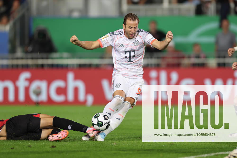 Fussball DFB-Pokal 1. Runde, SV Wehen Wiesbaden - FC Bayern München, v.l., Foul an Harry Kane (FC Bayern München) DFL DFB REGULATIONS PROHIBIT ANY USE OF PHOTOGRAPHS AS IMAGE SEQUENCES AND OR QUASI-VIDEO.