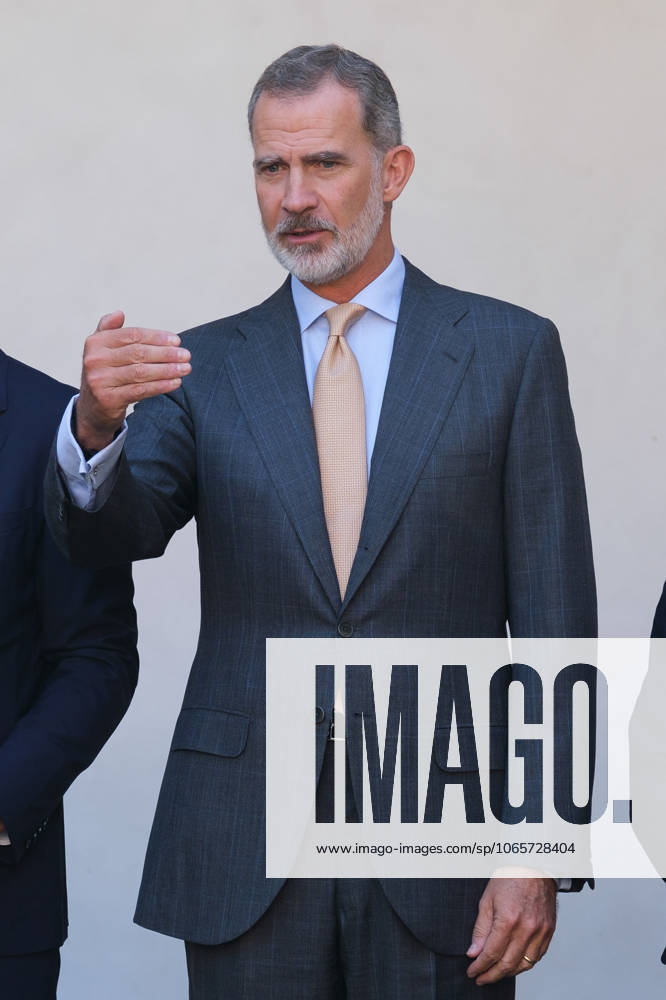 King Felipe VI of Spain seen during the delivery of the Camino Real Award on its fifth edition at the auditorium of the University of Alcala, in Alcala de Henares, Madrid. The Camino Real award has been granted by the Franklin Institute of the University of Alcala, which recognizes the professional work of Spaniards who in an outstanding and exemplary way project and enhance the positive image of Spain in the United States. The projection of the image of Spain in North America by the tennis player, means his triumph in the US Open (2019), as well as in previous editions of 2010, 2013, 2017 and in other tournaments played in North America.