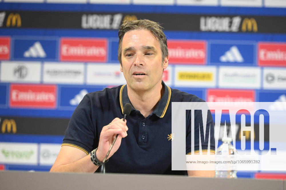 Football : press conference, PK, Pressekonferenz Olympique Lyonnais 03 09 202 Michael Gerlinger, general manager of Olympique Lyonnais, during the press conference at the Groupama Stadium in Decines-Charpieu