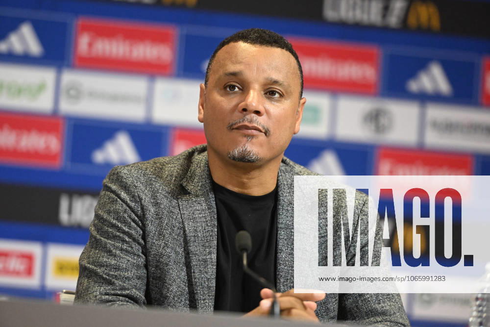Football : press conference, PK, Pressekonferenz Olympique Lyonnais 03 09 202 Mathieu Louis-Jean, Director of Recruitment at Olympique Lyonnais during the press conference at the Groupama Stadium in Decines-Charpieu