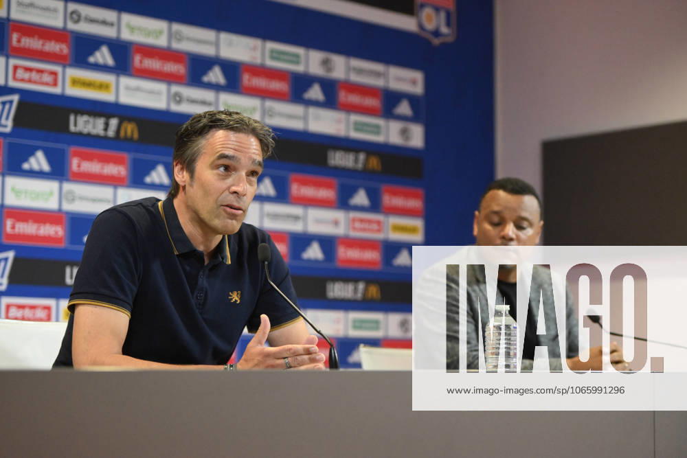 Football : press conference, PK, Pressekonferenz Olympique Lyonnais 03 09 202 Michael Gerlinger, general manager of Olympique Lyonnais, during the press conference at the Groupama Stadium in Decines-Charpieu