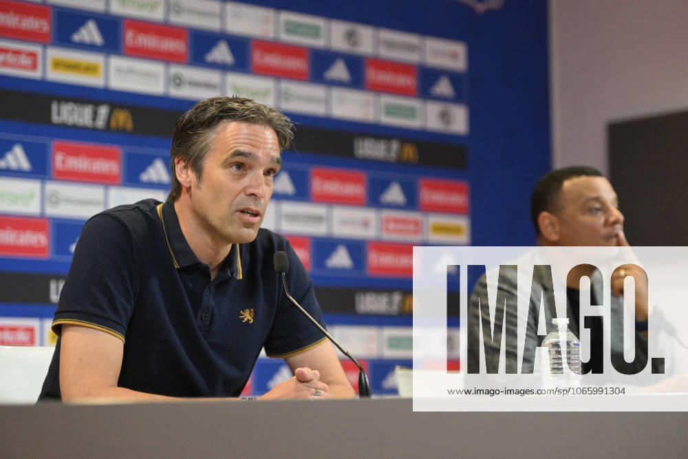 Football : press conference, PK, Pressekonferenz Olympique Lyonnais 03 09 202 Michael Gerlinger, general manager of Olympique Lyonnais, during the press conference at the Groupama Stadium in Decines-Charpieu