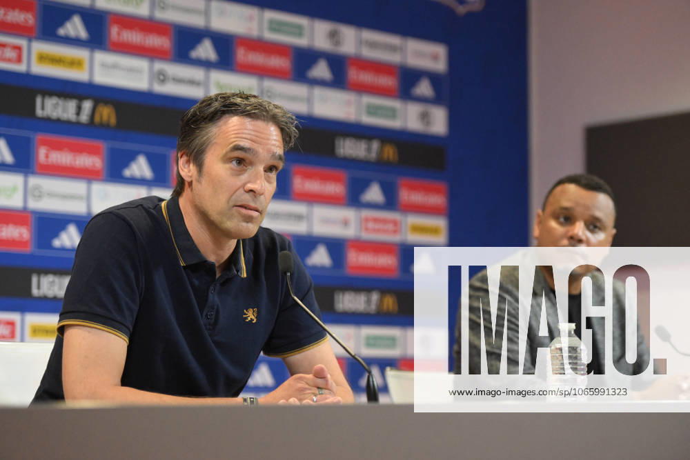 Football : press conference, PK, Pressekonferenz Olympique Lyonnais 03 09 202 Michael Gerlinger, general manager of Olympique Lyonnais, during the press conference at the Groupama Stadium in Decines-Charpieu