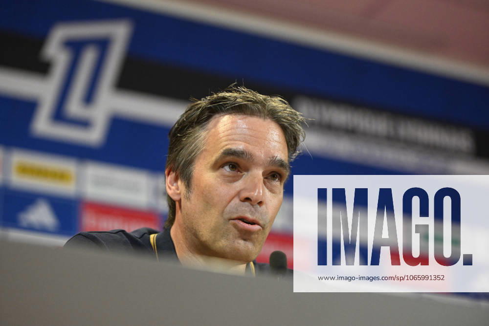 Football : press conference, PK, Pressekonferenz Olympique Lyonnais 03 09 202 Michael Gerlinger, general manager of Olympique Lyonnais, during the press conference at the Groupama Stadium in Decines-Charpieu