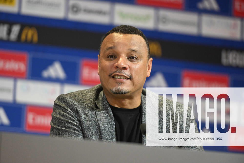 Football : press conference, PK, Pressekonferenz Olympique Lyonnais 03 09 202 Mathieu Louis-Jean, Director of Recruitment at Olympique Lyonnais during the press conference at the Groupama Stadium in Decines-Charpieu