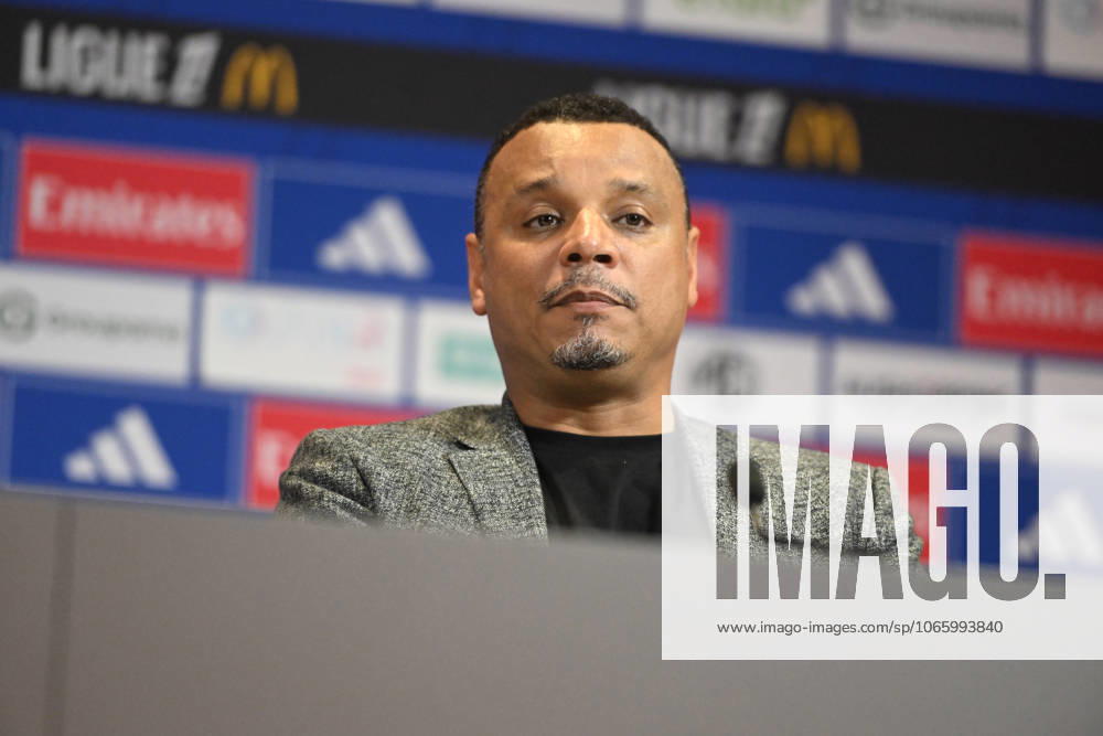 Football : press conference, PK, Pressekonferenz Olympique Lyonnais 03 09 202 Mathieu Louis-Jean, Director of Recruitment at Olympique Lyonnais during the press conference at the Groupama Stadium in Decines-Charpieu