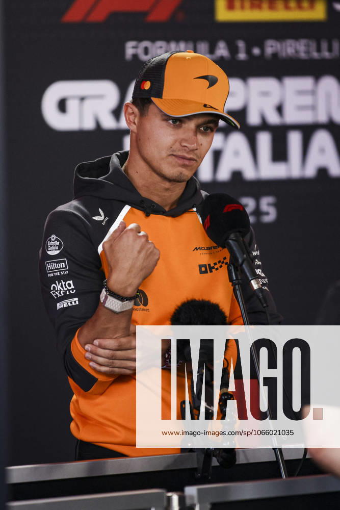 F1 - ITALIAN GRAND PRIX 2025 NORRIS Lando (gbr), McLaren F1 Team MCL39, portrait during the 2025 Formula 1 Pirelli Grand Premio dItalia, 2025 Italian Grand Prix, 16th round of the 2025 FIA Formula One World Championship, WM, Weltmeisterschaft from September 5 to 7, 2025 on the Autodromo Nazionale Monza, in Monza, Italy - MonzaItaly