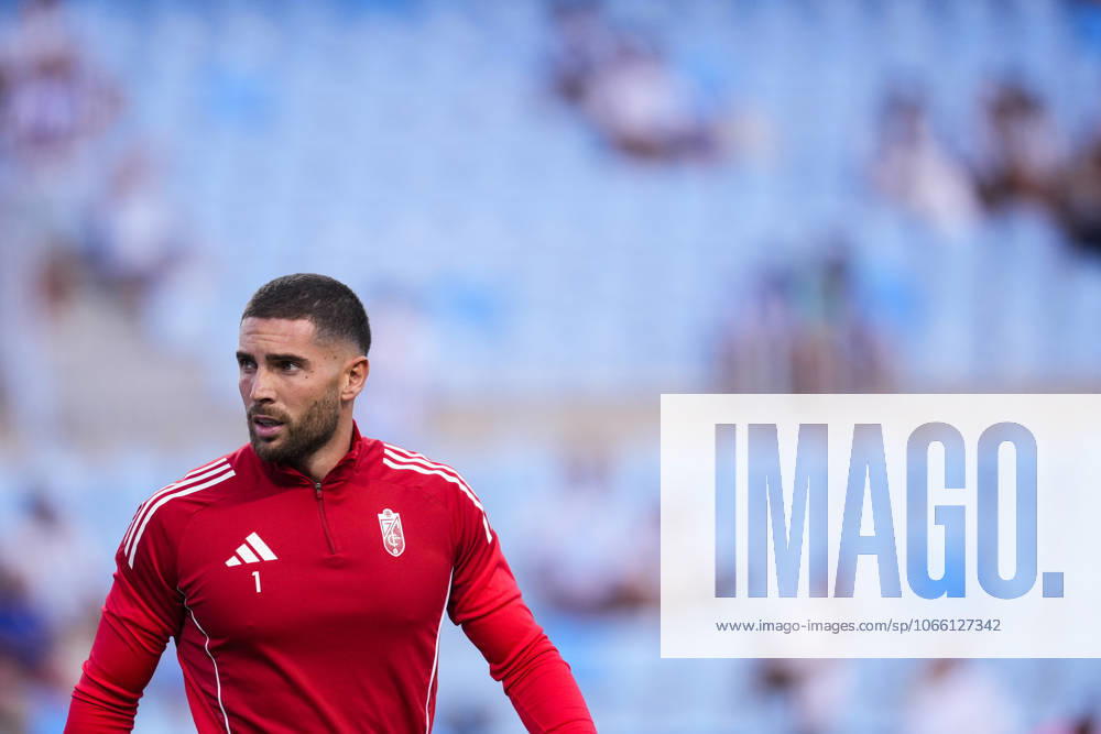 Luca Zidane of Granada CF warms up during the Spanish league, LaLiga Hypermotion, football match played between Malaga CF and Granada CF at La Rosaleda stadium on September 6, 2025, in Malaga, Spain. Malaga SPAIN - ZUMAa181 20250906_zaa_a181_087